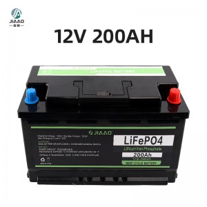 JiaAo litiumjärnfosfatbatteri livstid 12v 100 / 200AH rv marin djupcykel bms Bluetooth litiumbatteri